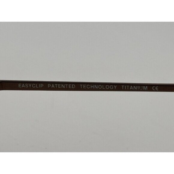 EASYCLIP Titanium - Brown Oval QUEST 446 48-20-140 Eyeglass Frames - Picture 6 of 7